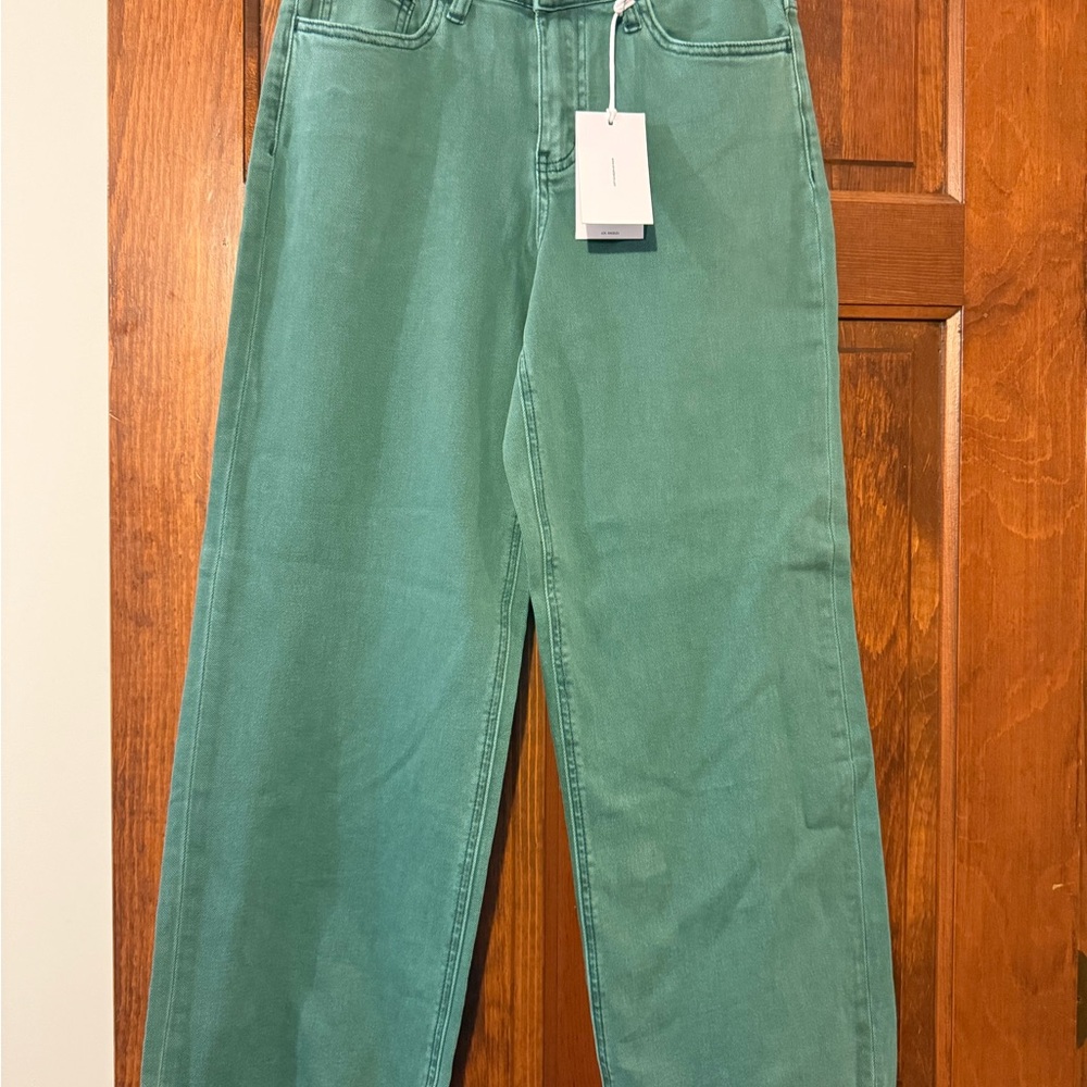 Green Boot Cut Women's Pants